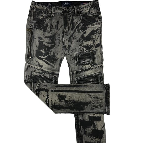 Damati Painted Moto Style Jeans (36)